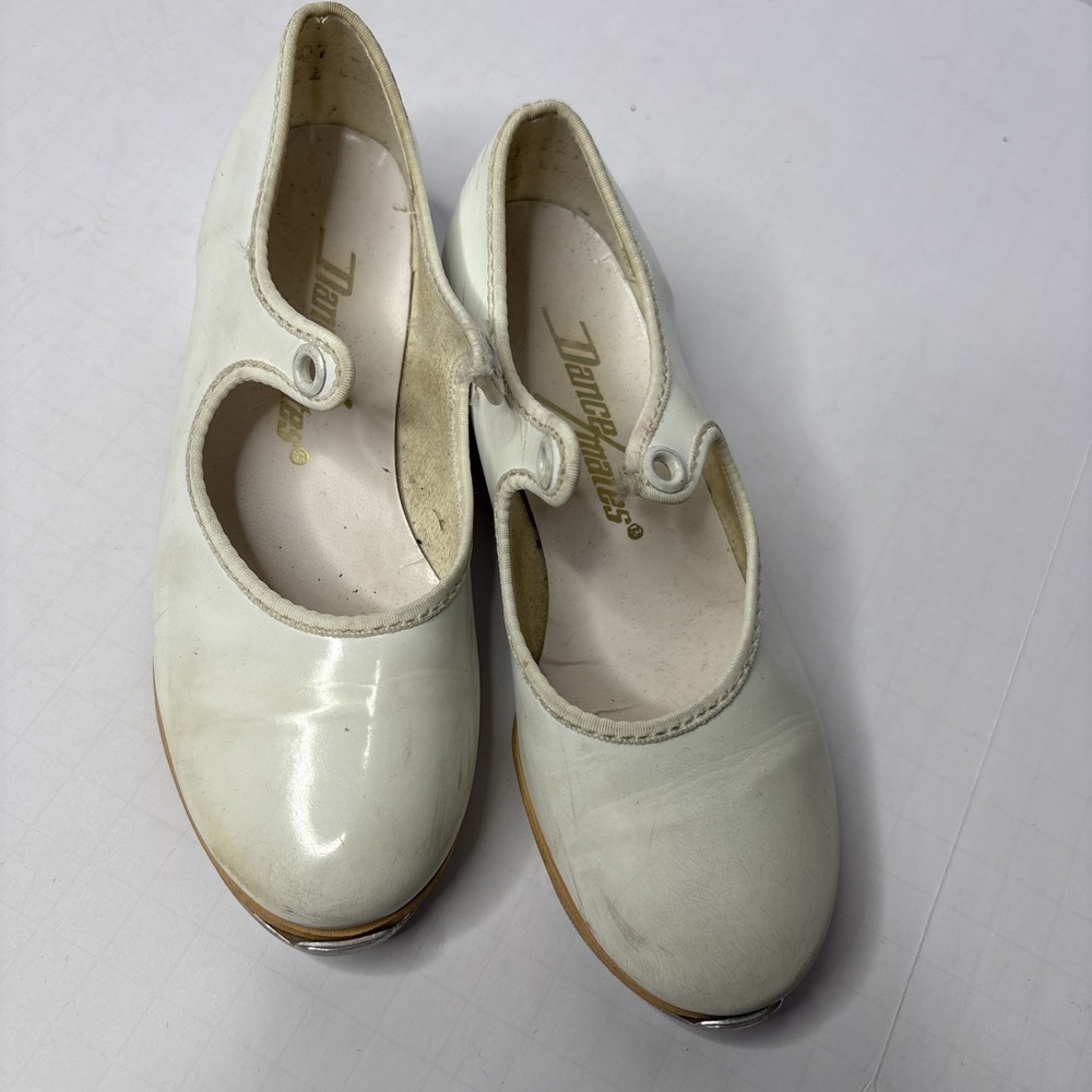 Theatricals Little Girls White Tap Dance Shoes, Size 10.5‎